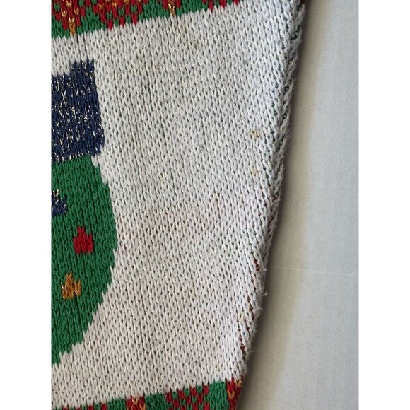 Vintage 90s Bonnie Noble Women's Size M Ugly Christmas Cardigan Button Sweater - Picture 8 of 12